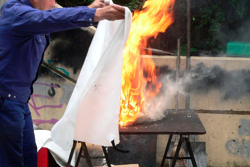 manta para apagar incendios