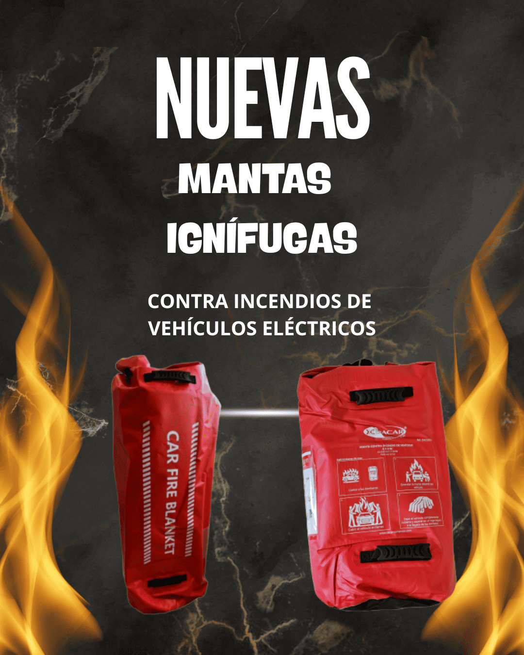 Cómo actuar ante un incendio de coche eléctrico: descubre las mantas ignífugas de Dacar