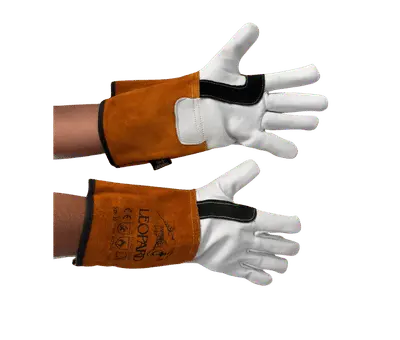 Gants TIG en cuir pleine fleur blanc 3 Guantes TIG en piel flor blanco palmas