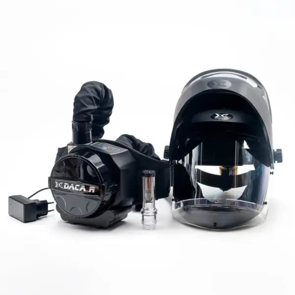 Motoventilador DACAiR + pantalla facial DC-Guard Air + careta de soldar DC-1