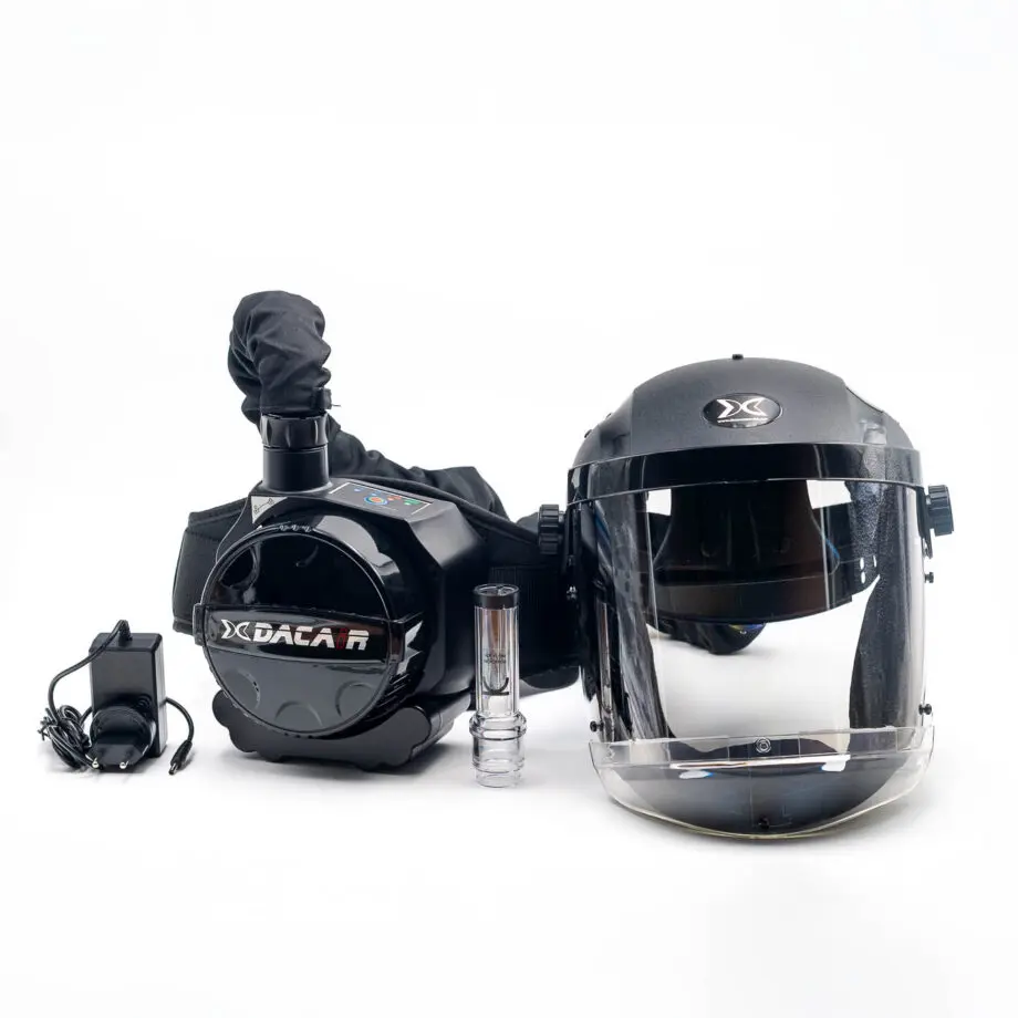 Pantalla facial DC-Guard + motoventilador DACAIR 1 Pantalla facial DC-Guard + motoventilador DACAIR