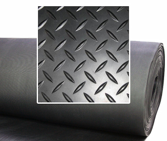 Tapis anti-fatigue ‘plaque d´acier strié’ 1 Tapis anti-fatigue ‘plaque d´acier strié’