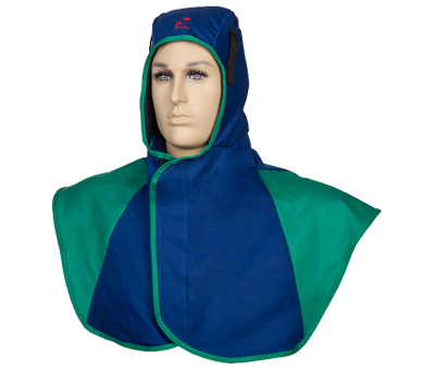 Capuz ignífugo largo azul