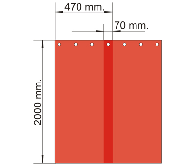 Lanière Transarc H 2000 x L 470 x E 0,4 mm