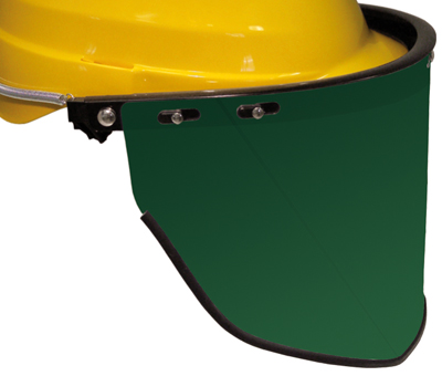 visor de acetato verde